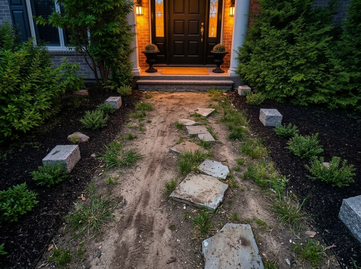 Bluestone Front Walkway — before